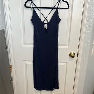 Elegant Navy Blue Women's Dress